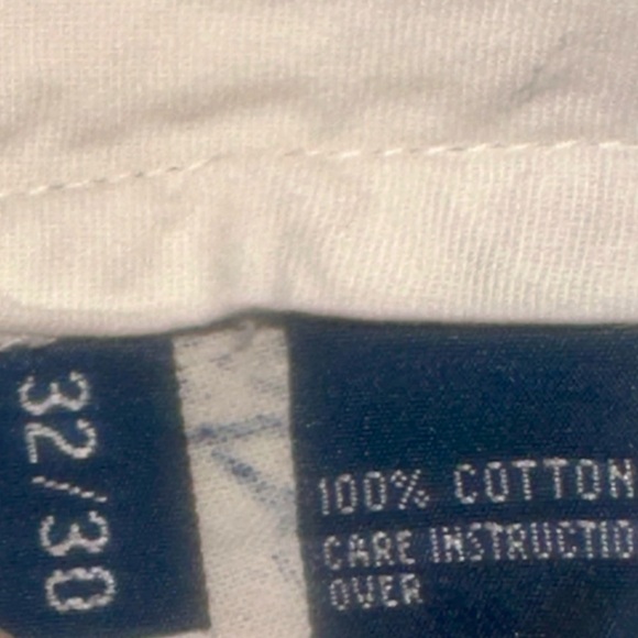 Vtg POLO Ralph Lauren Pants Mens 32 Blue / White Block Print Cotton - Picture 12 of 14